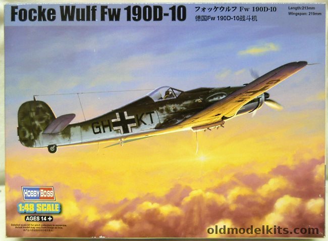 Hobby Boss 1/48 Focke-Wulf FW-190 D-10 - (FW190D10), 81717 plastic model kit